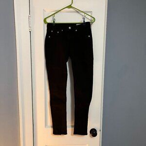 Rag & Bone low rise black skinny jeans cotton size 27 designer denim punk